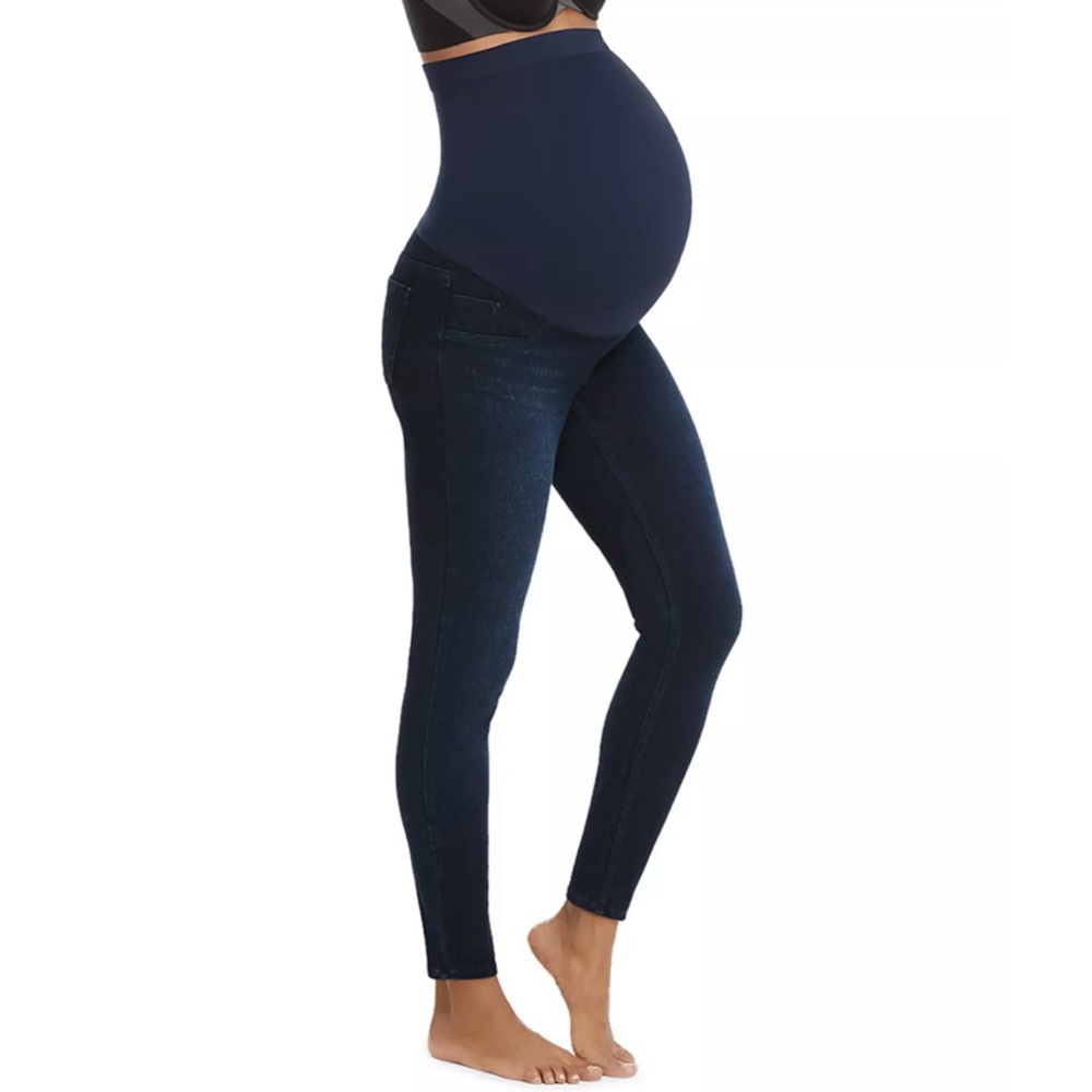 SPANX Mama Blue Maternity Jean-ish Ankle Leggings Women’s Size Medium
